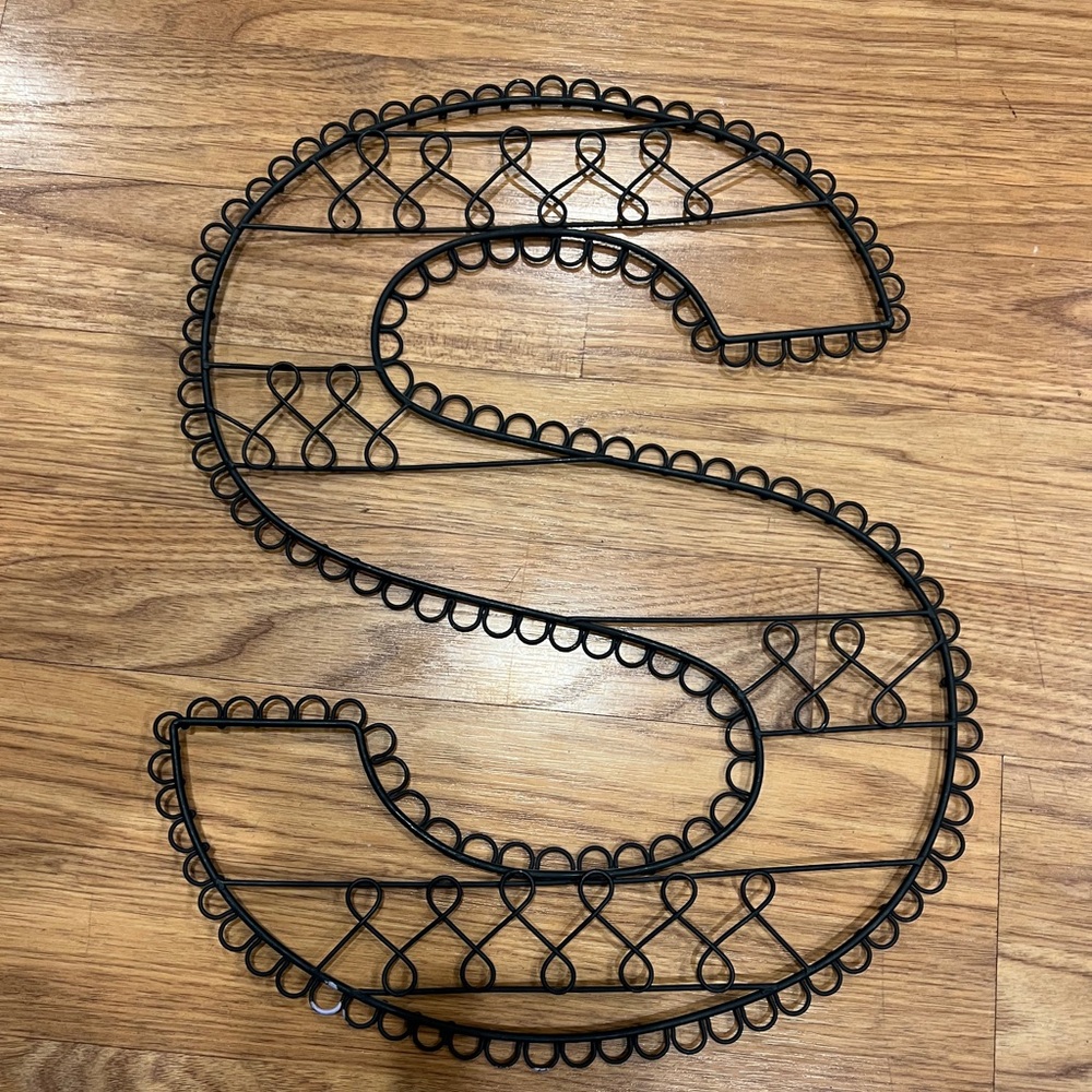 Pottery Barn ‘S’ initial iron sign